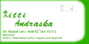 kitti andraska business card